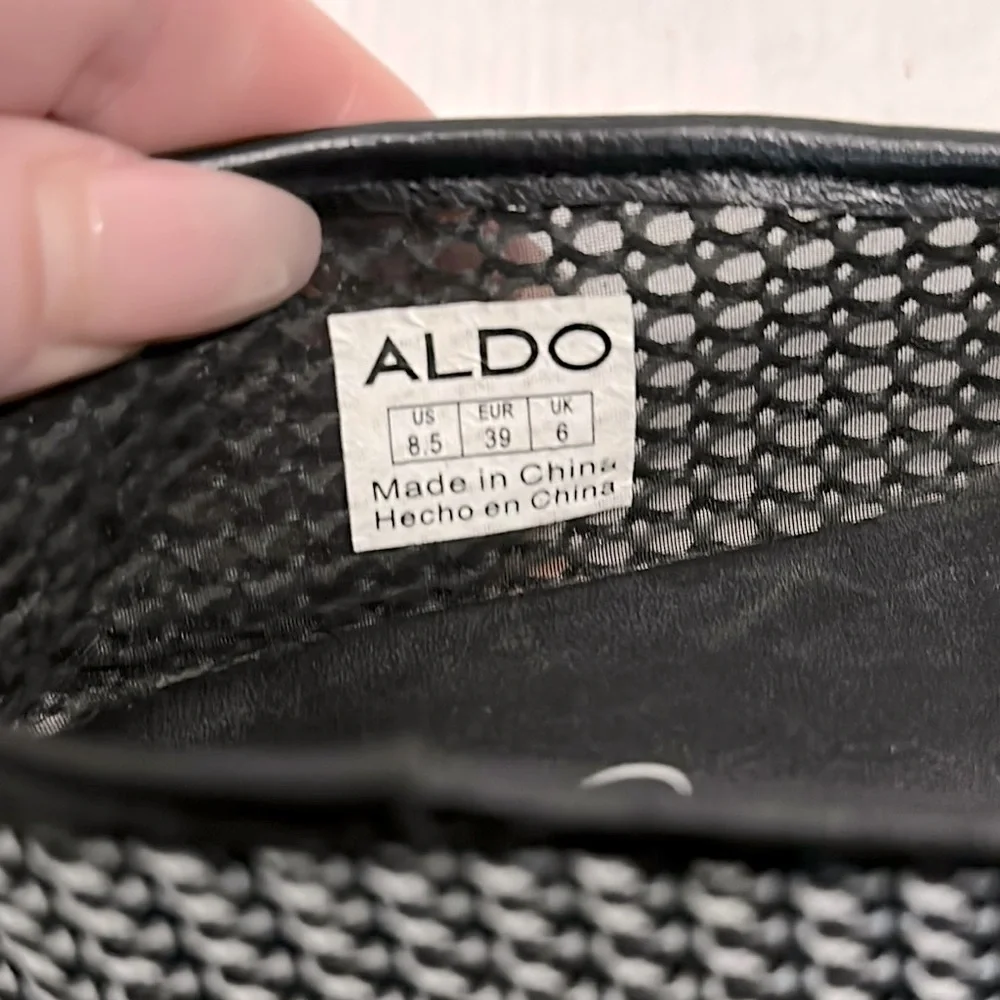 ALDO Black and White Women's Espadrille ballet Flats 8.5